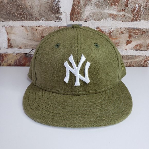 New Era 59FIFTY NY Yankees Urban Outfitters Fitted Hat 7 1/4 Wool Green Olive - Picture 3 of 10